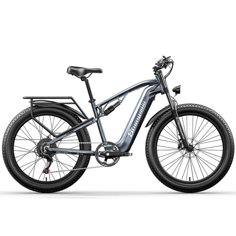 Shengmilo-MX05 Electric Bicycle, 26" Fat Tire, 3 Riding Modes, 500W Motor peak 1000W, 48V 17.5Ah Removable SAMSUNG Battery, Dual Disc Brakes, Full Suspension