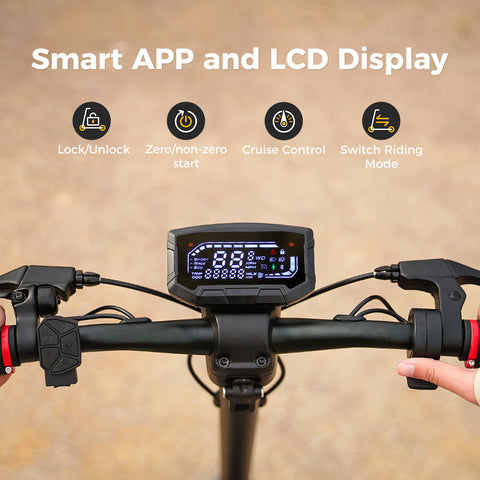 iScooter-iX7 pro Electric Scooter 2000W Dual Motor 48V 15.6Ah 60 KM/H 10 Inch Off-road Tire with APP Foldable Electric Scooters