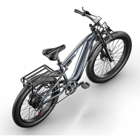 Shengmilo-MX05 Electric Bicycle, 26" Fat Tire, 3 Riding Modes, 500W Motor peak 1000W, 48V 17.5Ah Removable SAMSUNG Battery, Dual Disc Brakes, Full Suspension