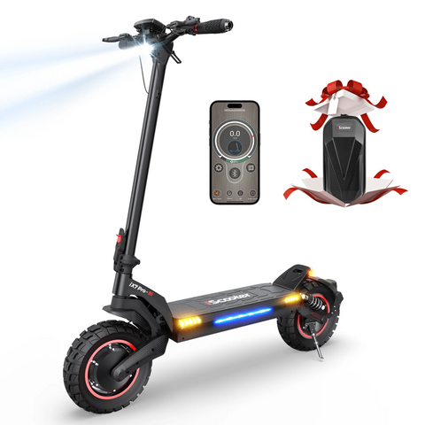 iScooter-iX7 pro Electric Scooter 2000W Dual Motor 48V 15.6Ah 60 KM/H 10 Inch Off-road Tire with APP Foldable Electric Scooters