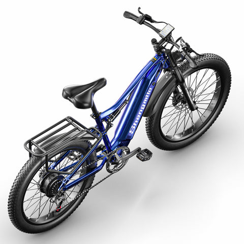 Shengmilo-MX03(New) Electric Bicycle, 26" Fat Tire, 3 Riding Modes, BAFANG 1000W Motor, 48V 15Ah Removable Battery, Hydraulic Disc Brakes, Full Suspension